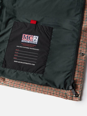 Down padded vest Thunder with pied de poul print