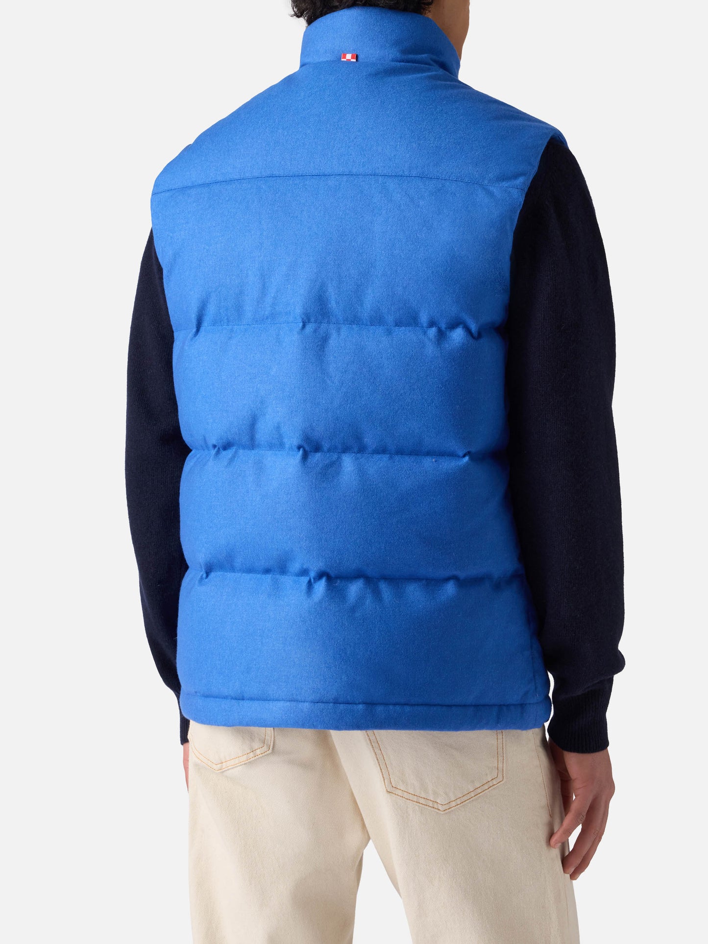Man down padded wooly bluette vest with pockets