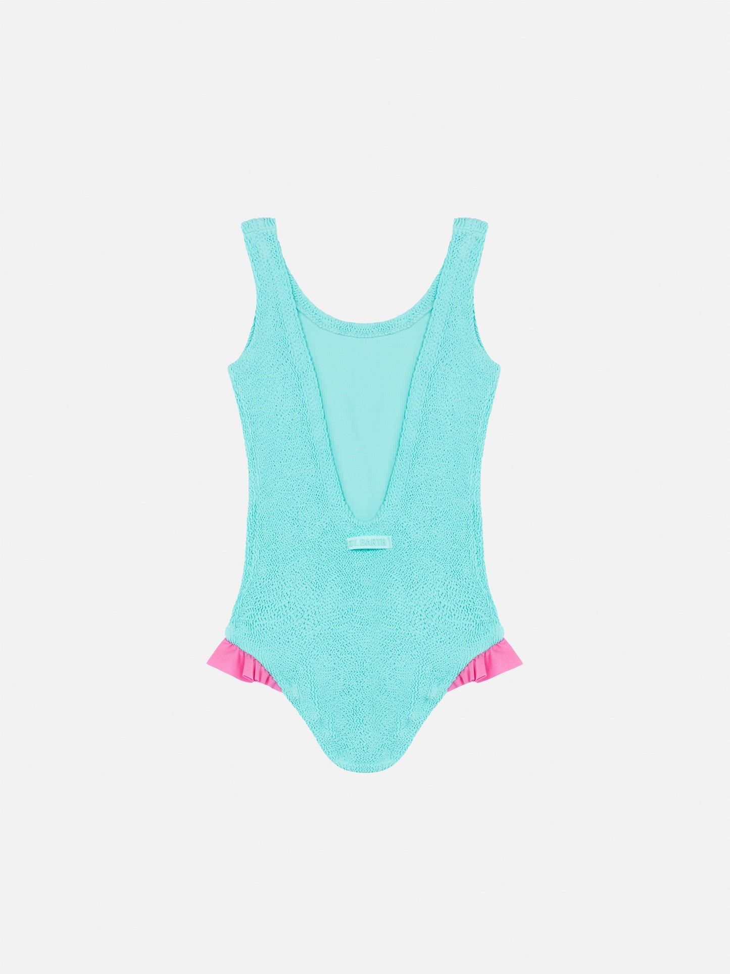 Costume intero Tiana in crinkle verde acqua