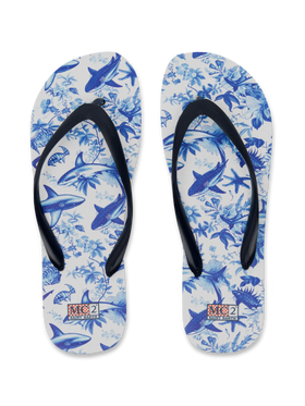 Flip Flops Tommy mit Hai-Print | AI BY RICKDICK SPECIAL EDITION