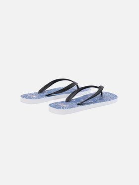 Tommy Slip-On-Badesandalen aus Gummi mit Bandana-Print 