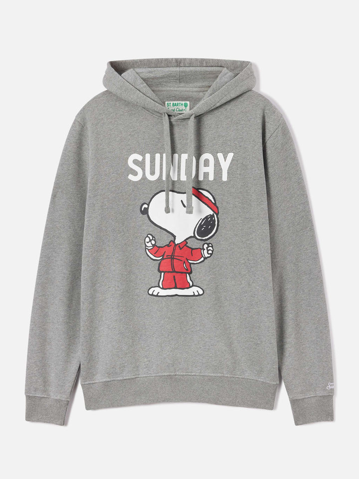 Sudadera con capucha Tribeca de algodón gris con estampado de Snoopy | Special edition 