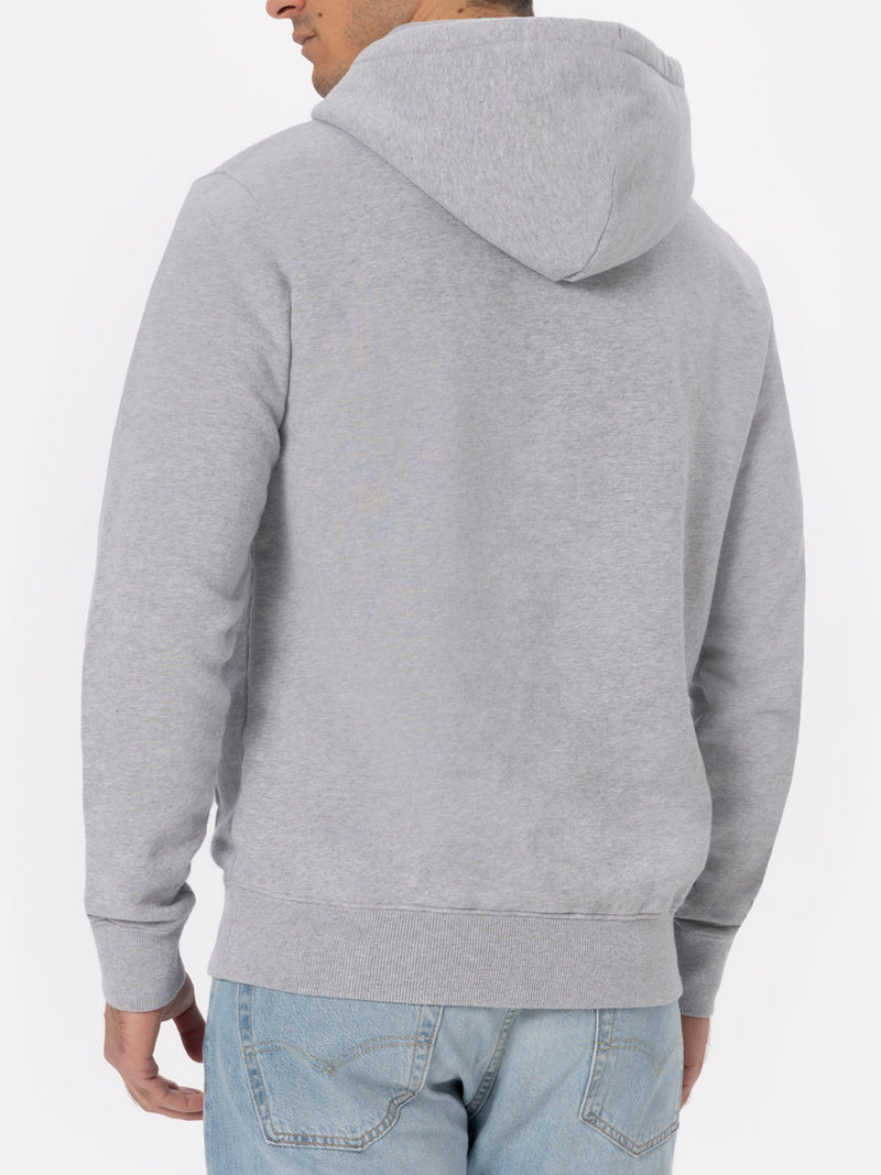 Graues Sweatshirt Tribeca für Herren in Melange-Optik mit St. Barth-Stickerei