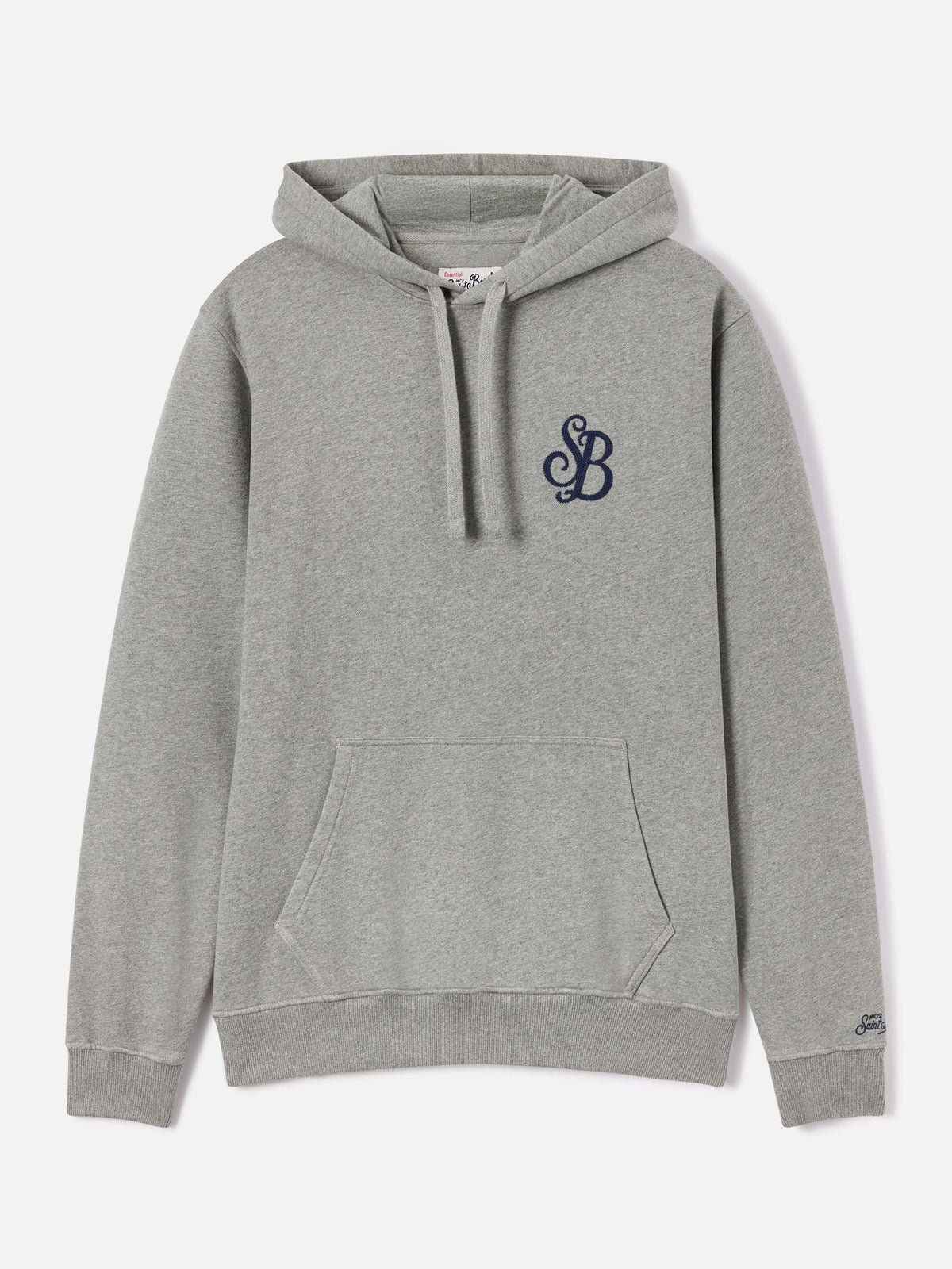 Sweat à capuche Tribeca gris en coton avec monogramme SB Legacy 
