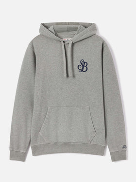 Sweat à capuche Tribeca gris en coton avec monogramme SB Legacy 