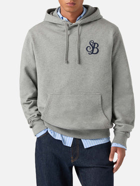 Sweat à capuche Tribeca gris en coton avec monogramme SB Legacy 