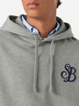 Sweat à capuche Tribeca gris en coton avec monogramme SB Legacy 