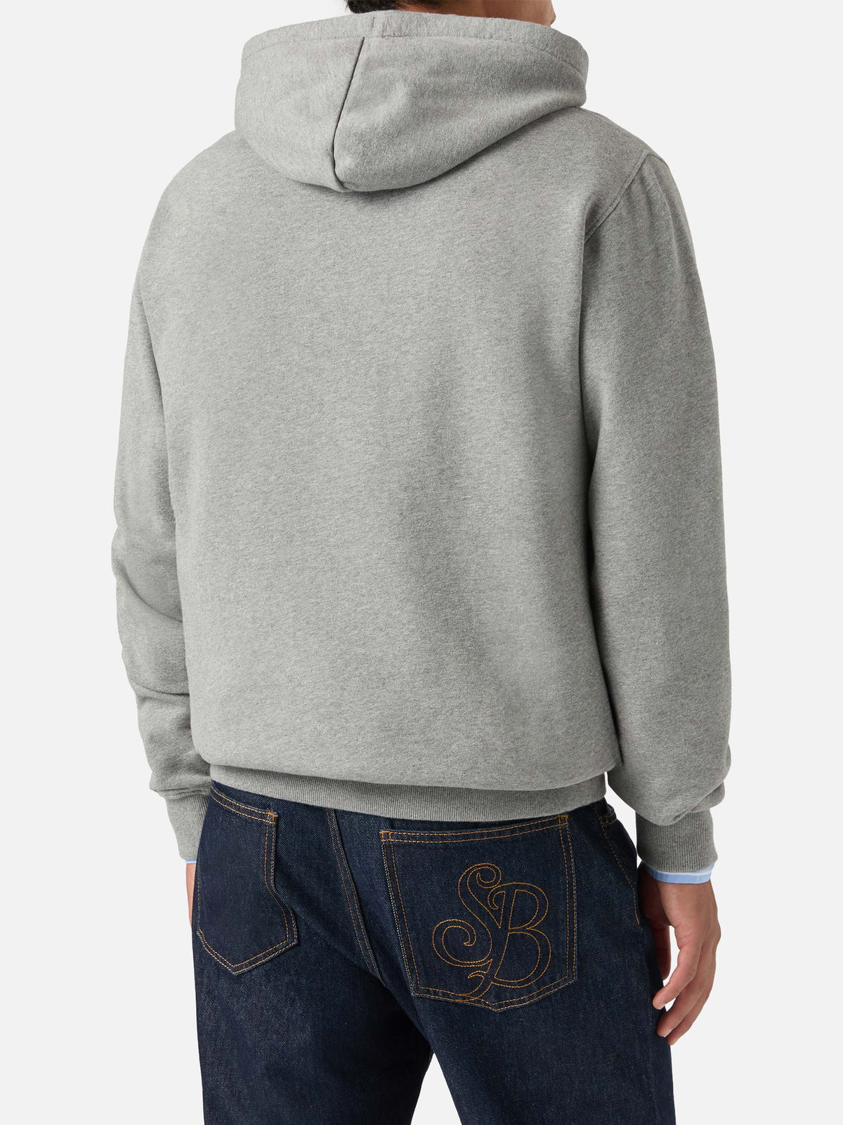 Sweat à capuche Tribeca gris en coton avec monogramme SB Legacy 