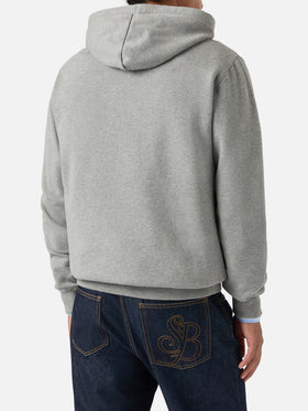 Sweat à capuche Tribeca gris en coton avec monogramme SB Legacy 