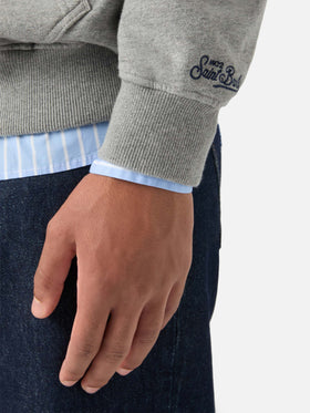 Sweat à capuche Tribeca gris en coton avec monogramme SB Legacy 
