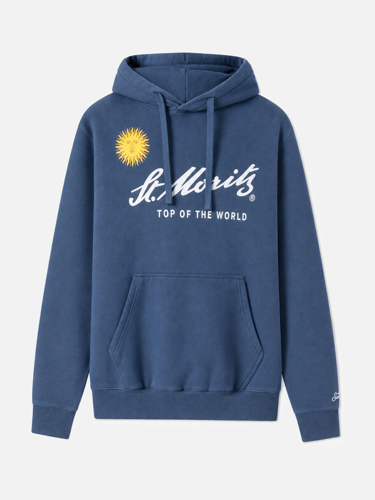 Sudadera con capucha Tribeca de algodón en azul con estampado St. Moritz | ST. MORITZ TOP OF THE WORLD 