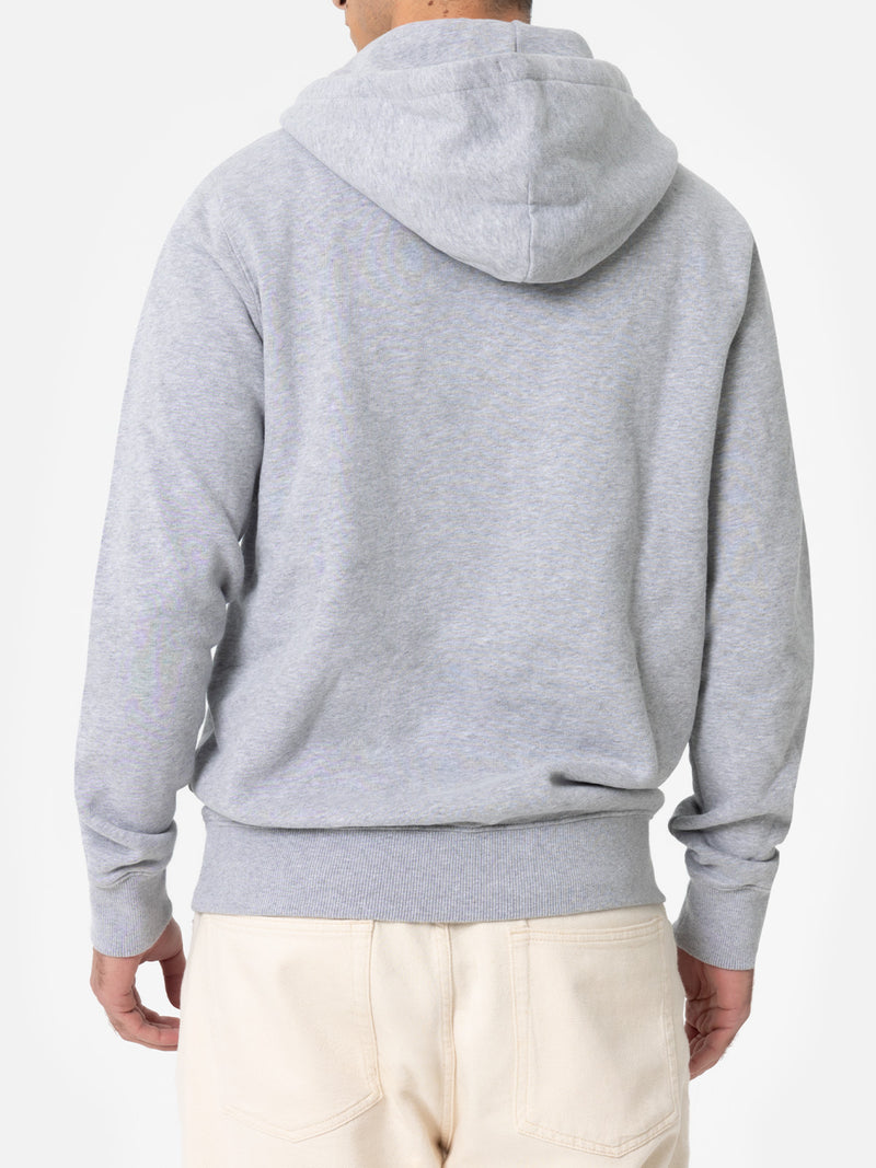 Man grey sweatshirt Tribeca with St. Barth tennis team print