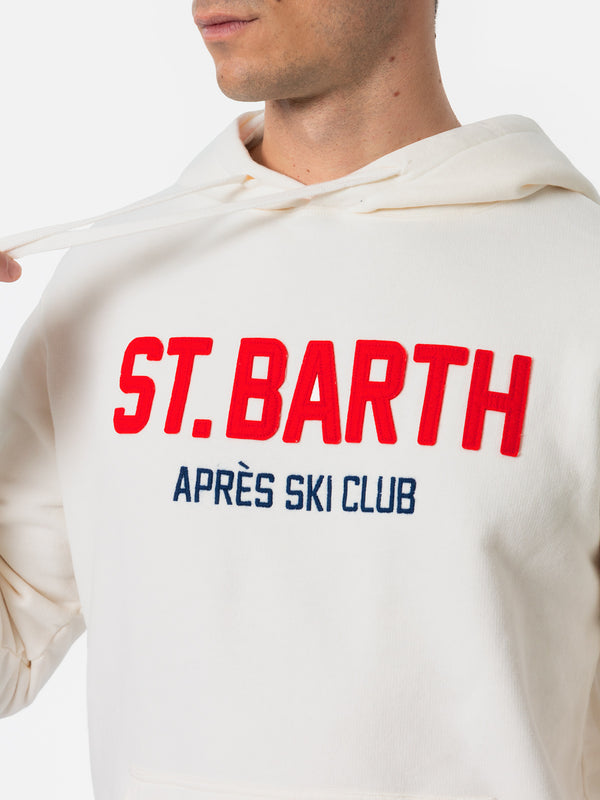 Weißes Herren-Sweatshirt Tribeca mit St. Barth Après-Ski-Stickerei