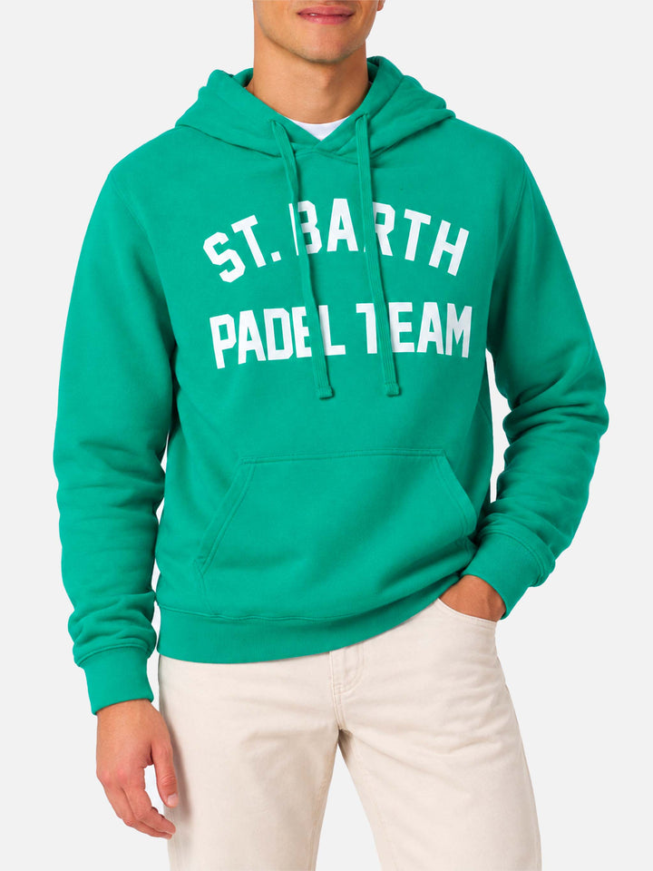 Felpa in cotone con cappuccio con stampa St. Barth Padel Team