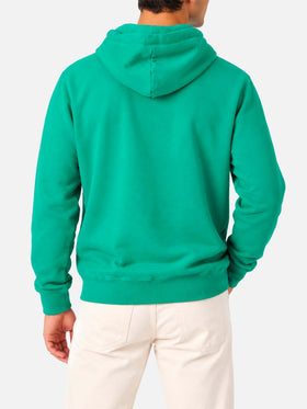 Green Tribeca hoodie with St. Barth Padel Team print