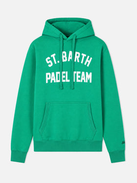 Cotton hoodie with St. Barth Padel Team print