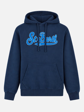 Blauer Tribeca Hoodie mit Frottee-Patch 