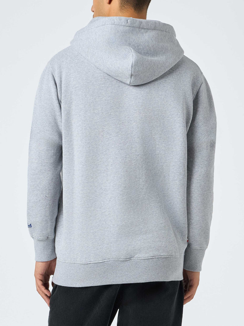 Man grey sweatshirt Tribeca with logo Vacanze di Natale embroidery | VACANZE DI NATALE SPECIAL EDITION