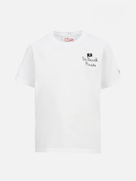 Boy cotton t-shirt with Snoopy print and St. Barth Pirate embroidery | SNOOPY PEANUTS SPECIAL EDITION