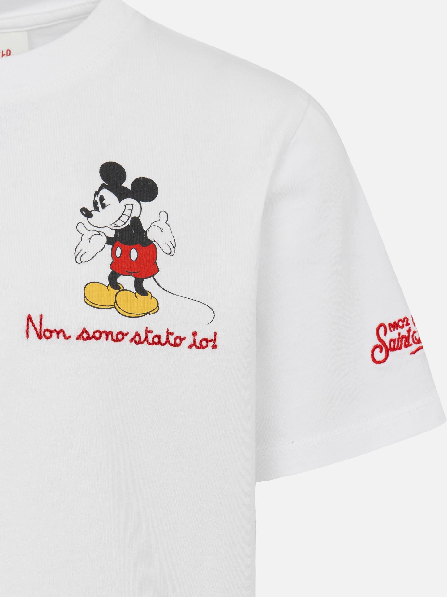 T-shirt in cotone con ricamo Non sono stato io e stampa Mickey Mouse | DISNEY® SPECIAL EDITION