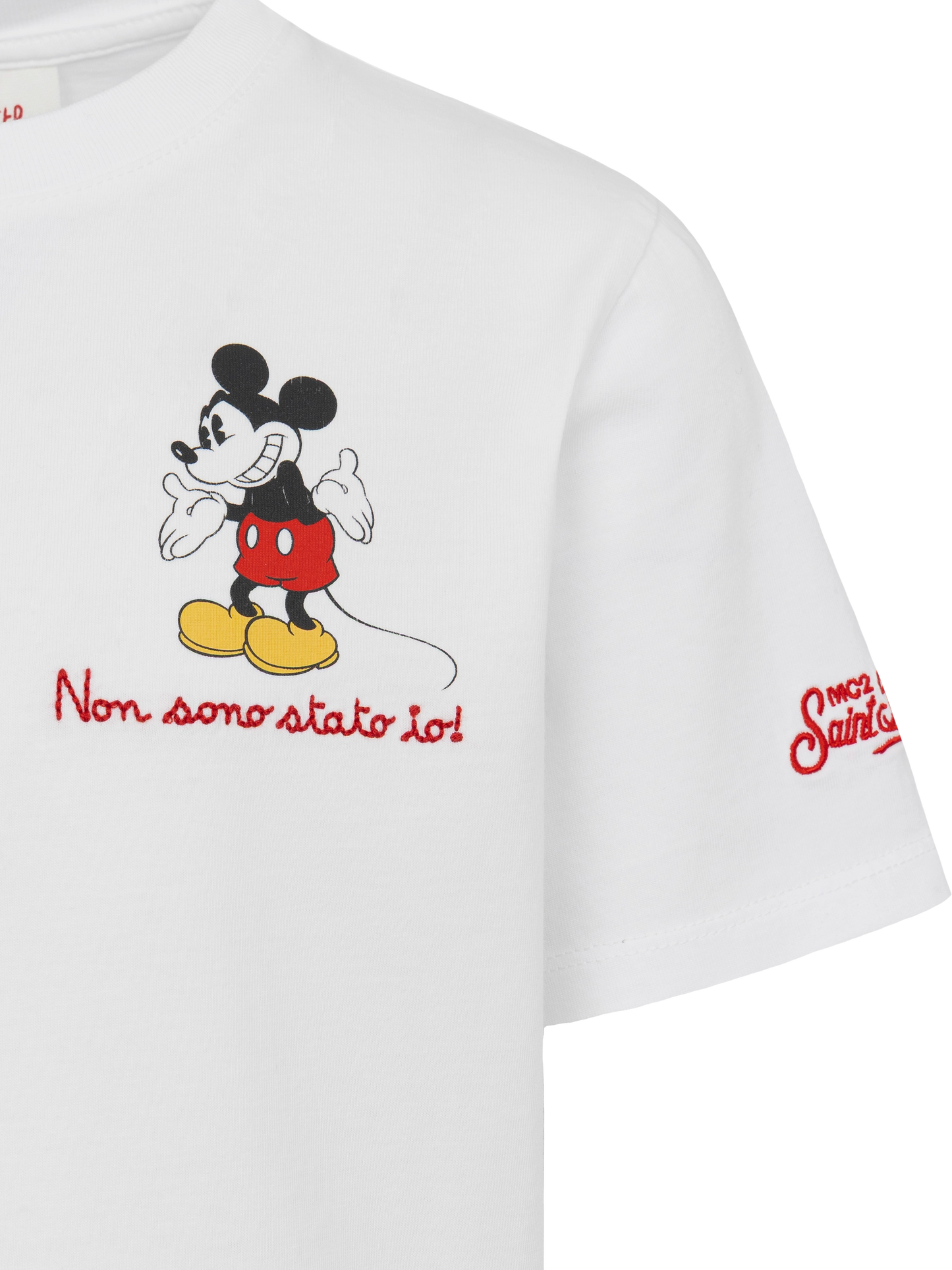 T-shirt in cotone con ricamo Non sono stato io e stampa Mickey Mouse | DISNEY® SPECIAL EDITION