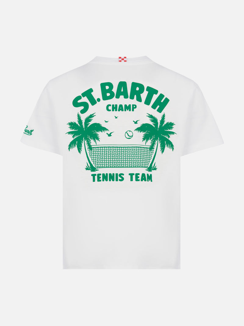 T-shirt in cotone con stampa Saint Barth tennis team