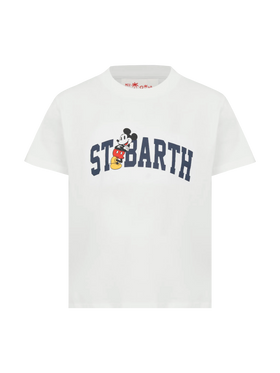 T-shirt in cotone con stampa St. Barth Mickey Mouse | DISNEY® SPECIAL EDITION