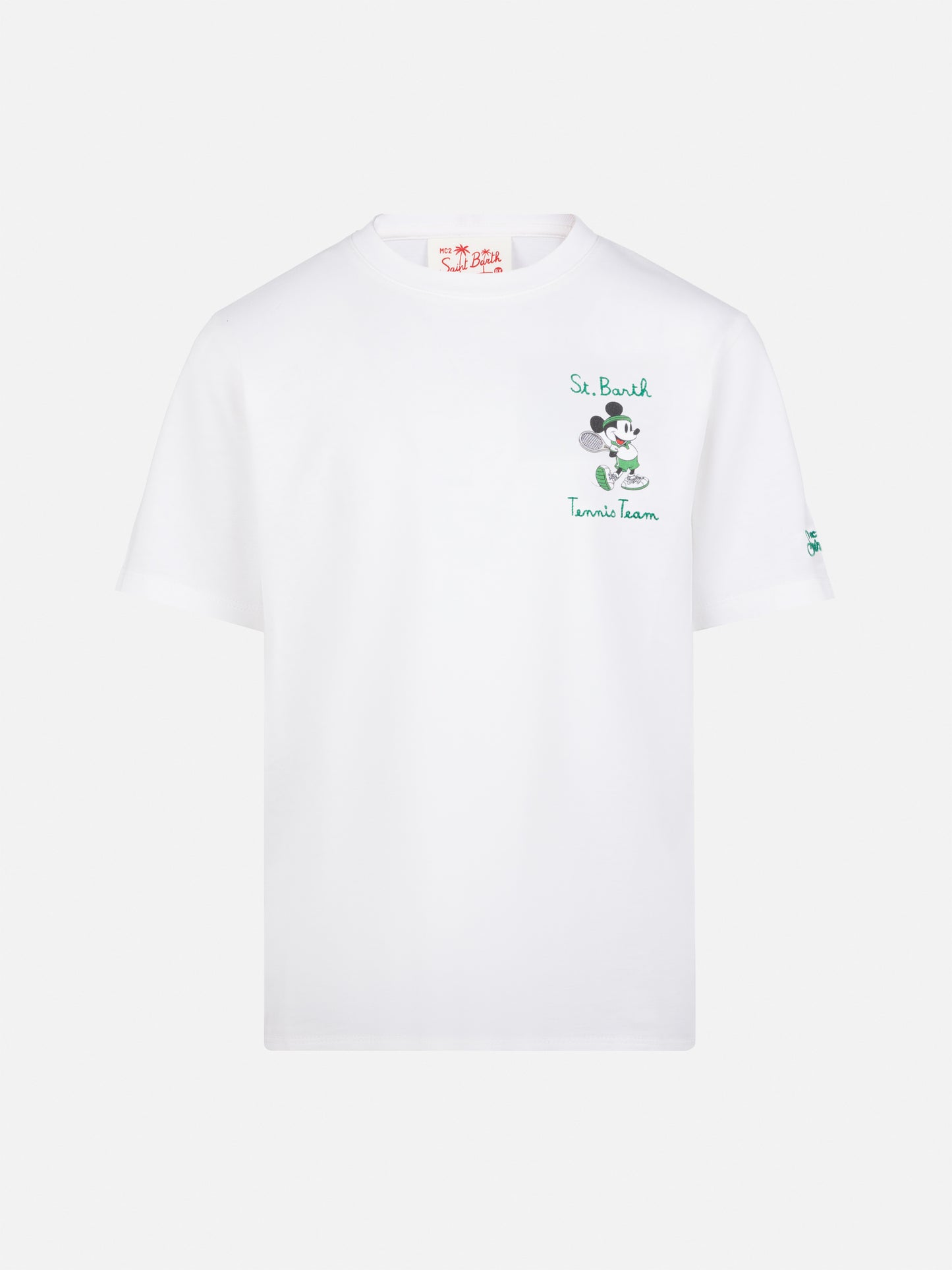 T-shirt in cotone con ricamo St. Barth tennis team e stampa Mickey Mouse | DISNEY® SPECIAL EDITION