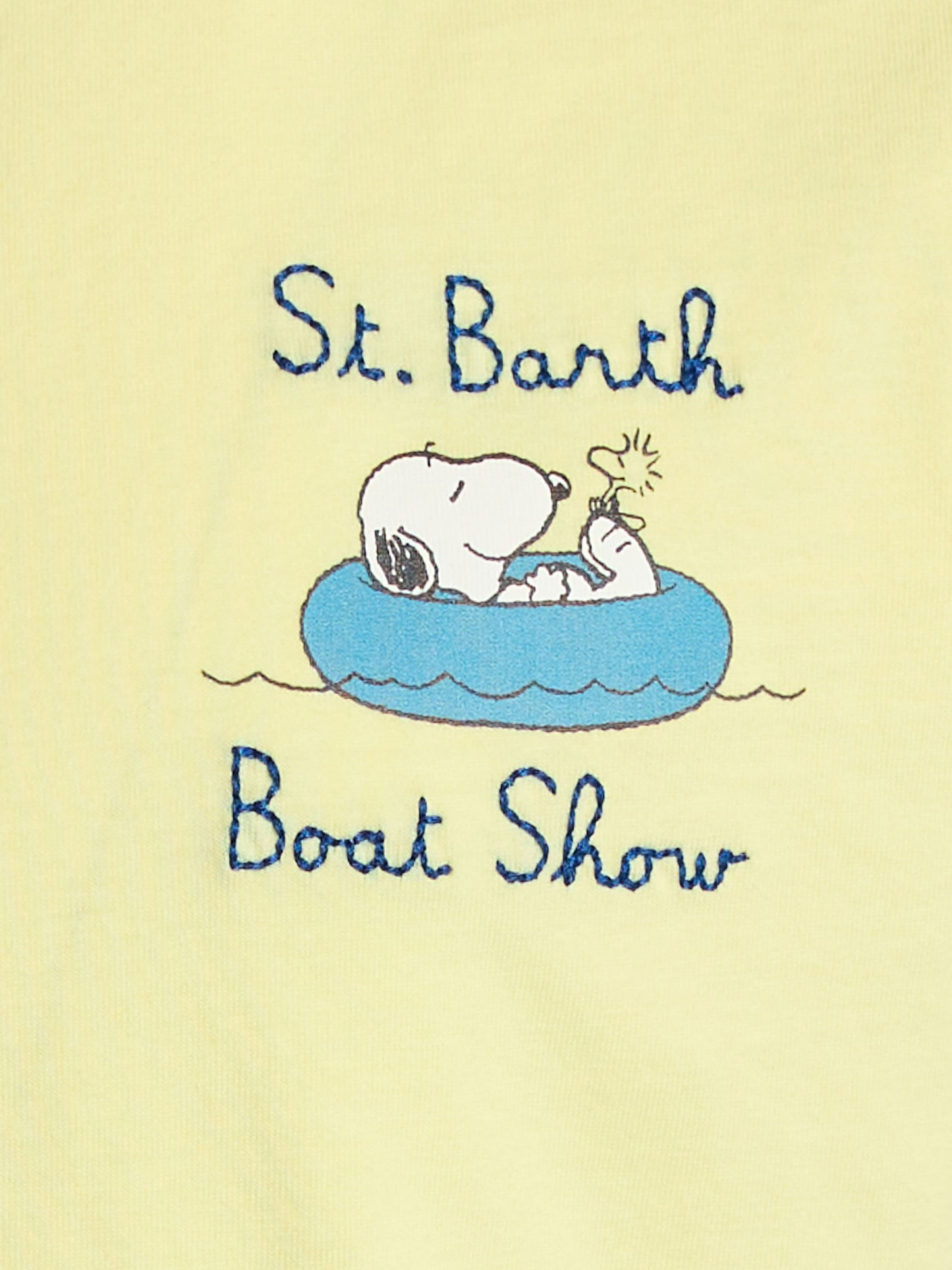 Baumwoll-T-Shirt für Jungen mit Snoopy-Aufdruck und St. Barth Boat Show-Stickerei | SNOOPY PEANUTS SONDEREDITION
