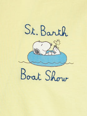 Baumwoll-T-Shirt für Jungen mit Snoopy-Aufdruck und St. Barth Boat Show-Stickerei | SNOOPY PEANUTS SONDEREDITION