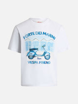 Boy cotton t-shirt with Forte dei Marmi Vespa friends print | VESPA SPECIAL EDITION