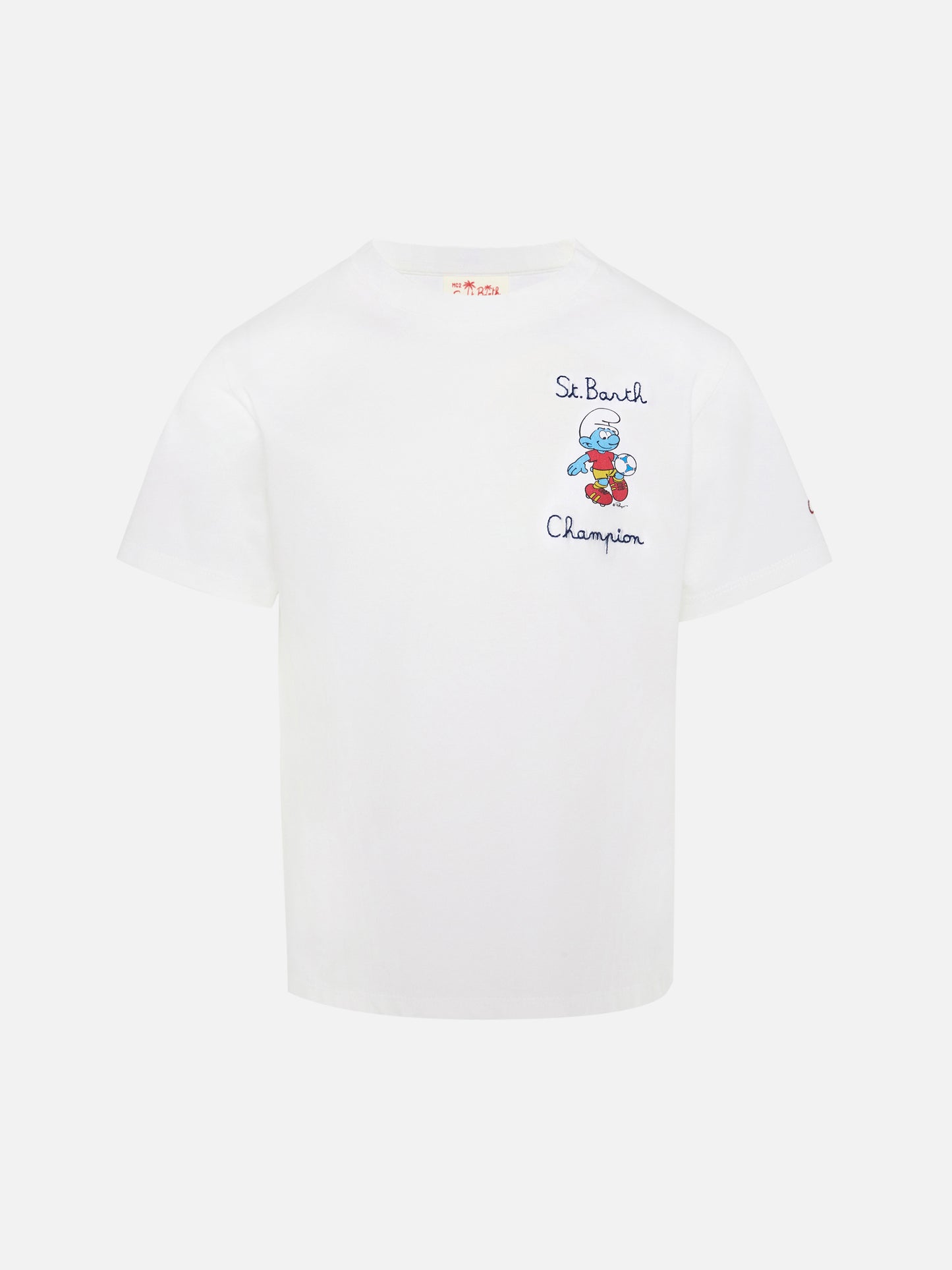 T-shirt in cotone con ricamo Puffo | THE SMURF SPECIAL EDITION