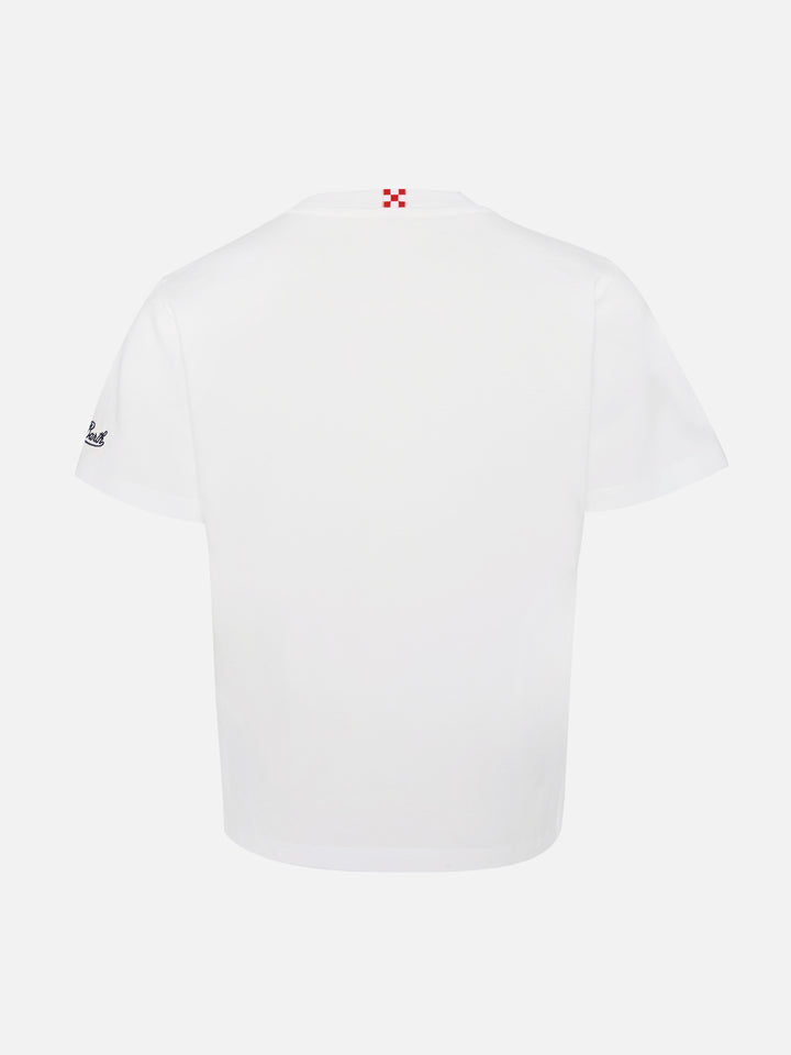 T-shirt in cotone con ricamo Puffo | THE SMURF SPECIAL EDITION