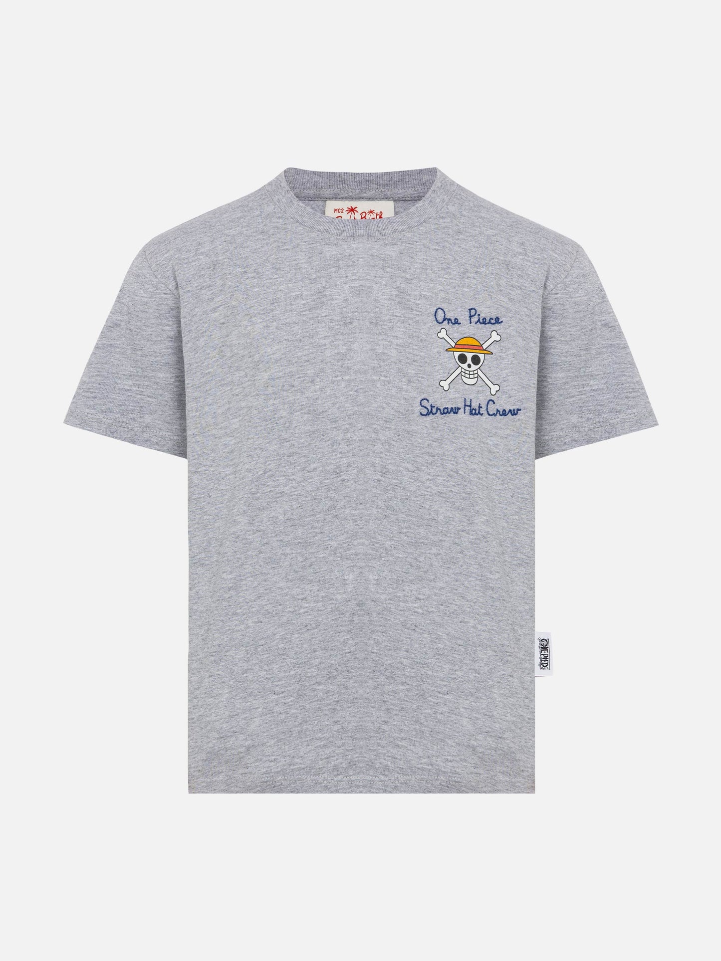 Cotton t-shirt with One Piece embroidery and print | ONE PIECE SPECIAL EDITION - MC2 Saint Barth