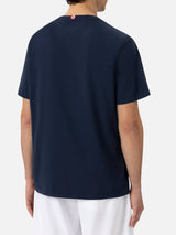 Organic cotton T-shirt with St. Barth sport club print