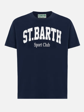 Organic cotton T-shirt with St. Barth sport club print