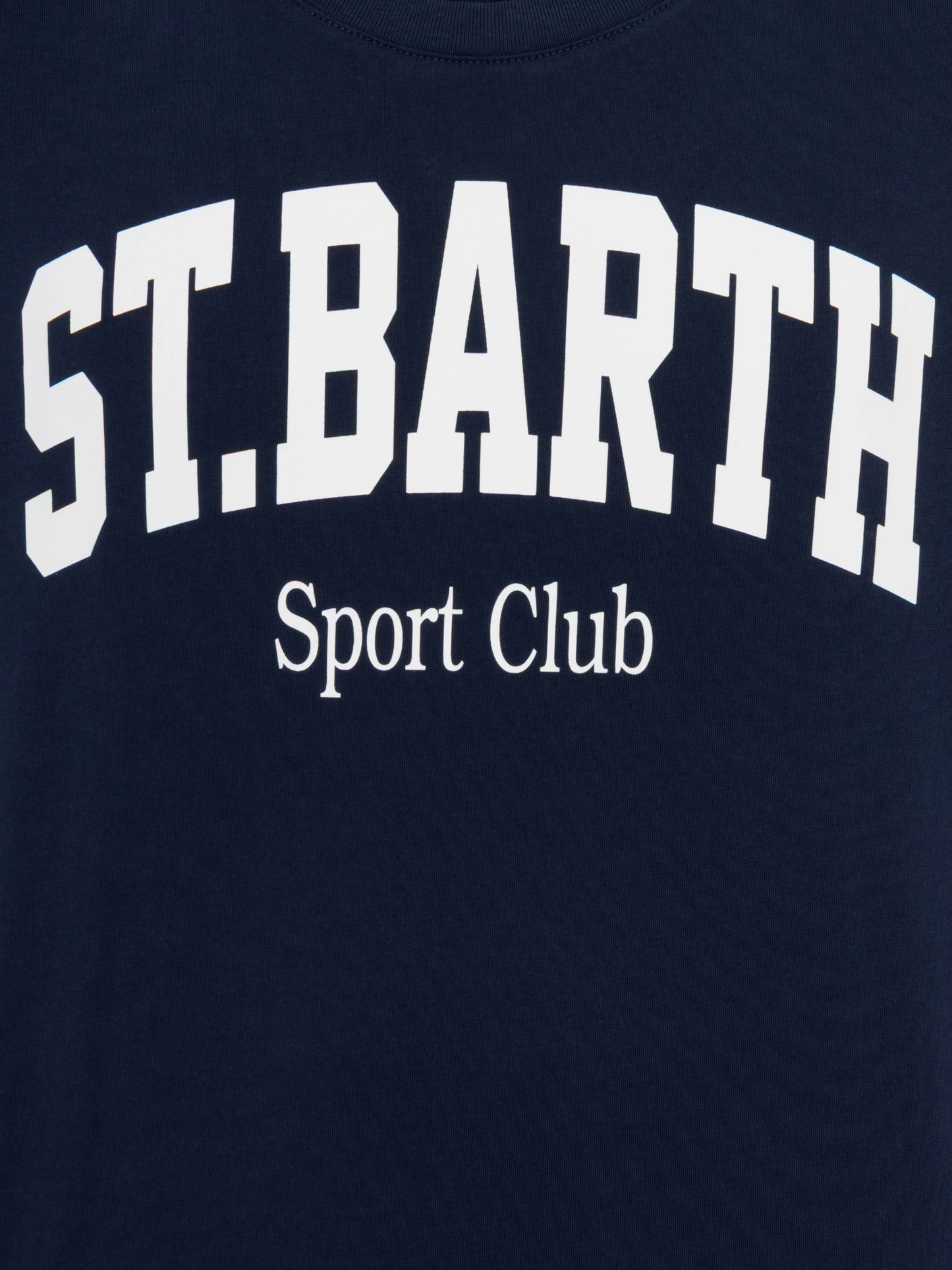 Organic cotton T-shirt with St. Barth sport club print