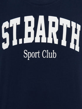 Organic cotton T-shirt with St. Barth sport club print