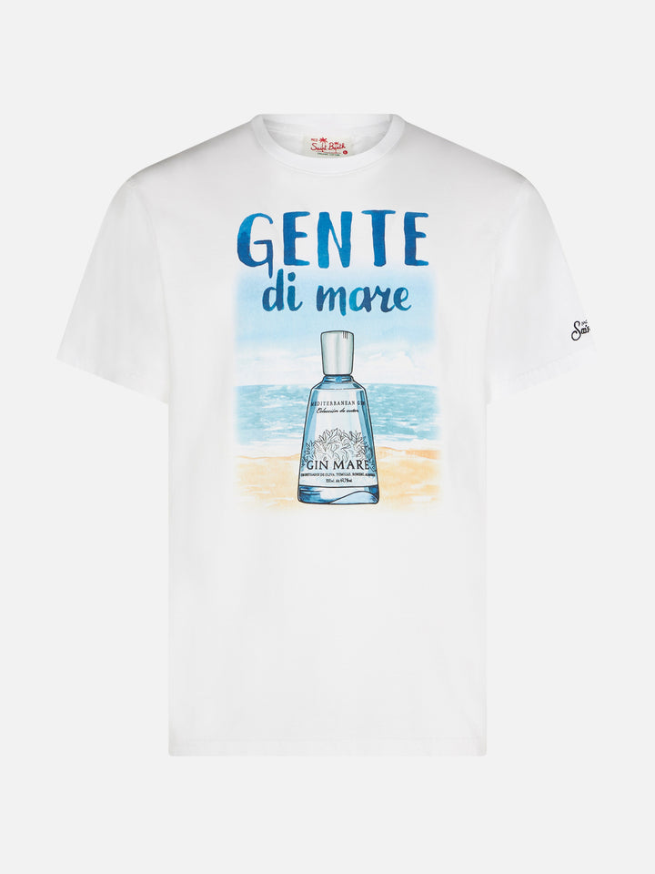 Herren-T-Shirt aus Baumwolle mit Gente di Mare-Aufdruck | GIN MARE SONDEREDITION