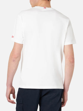 Man cotton t-shirt with Aperol Spritz front embroidery | APEROL SPECIAL EDITION