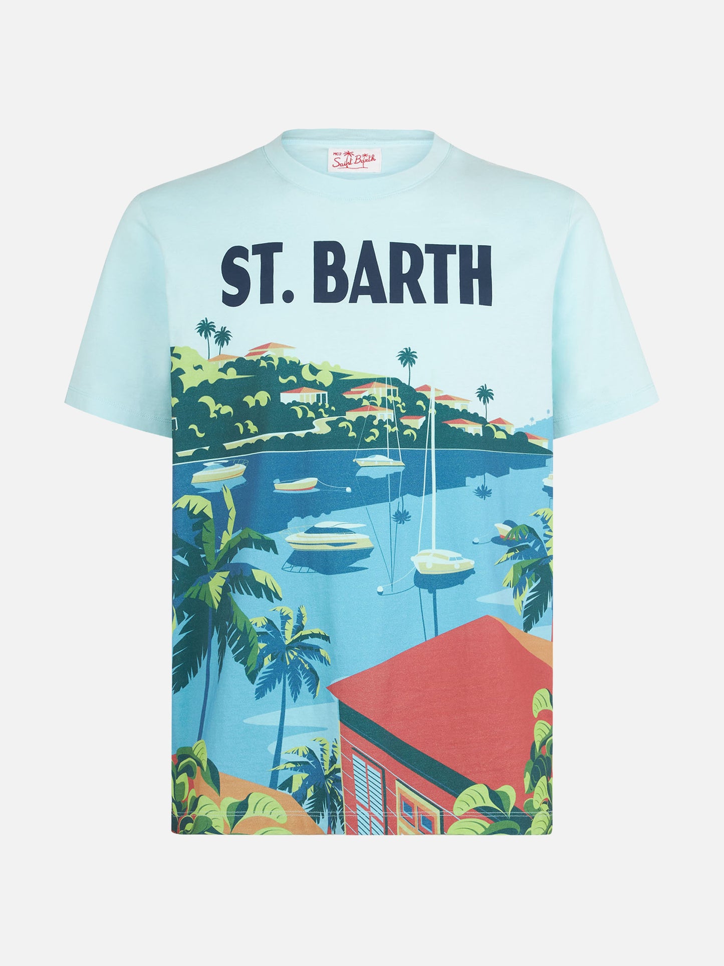 T-shirt with Saint Barth postcard print