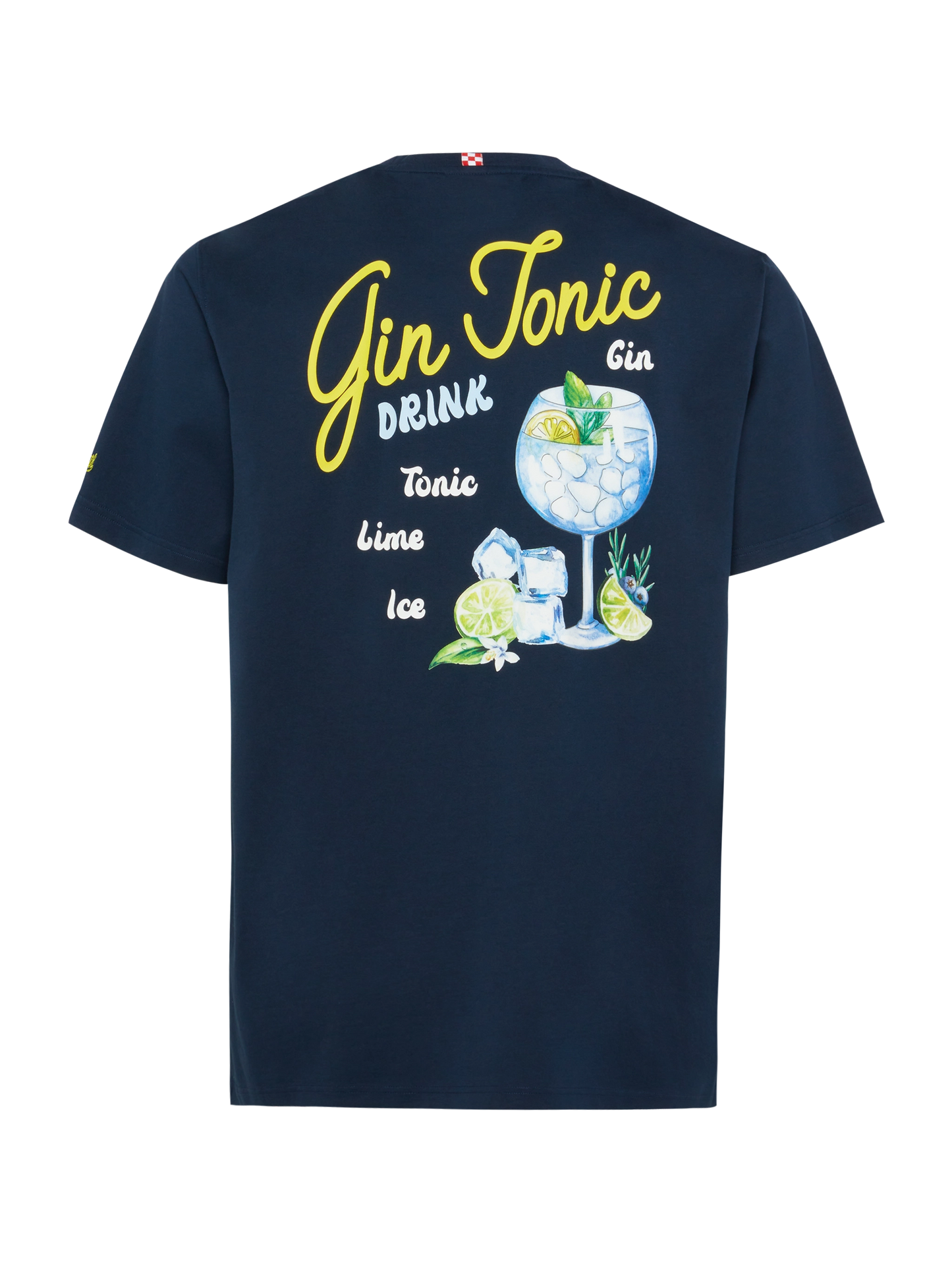 Baumwoll-T-Shirt mit kleinem Gin Tonic-Aufdruck