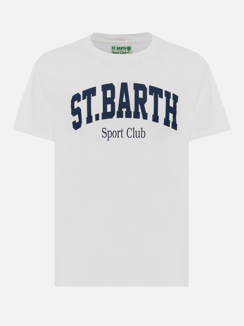 Organic cotton T-shirt with St. Barth sport club print