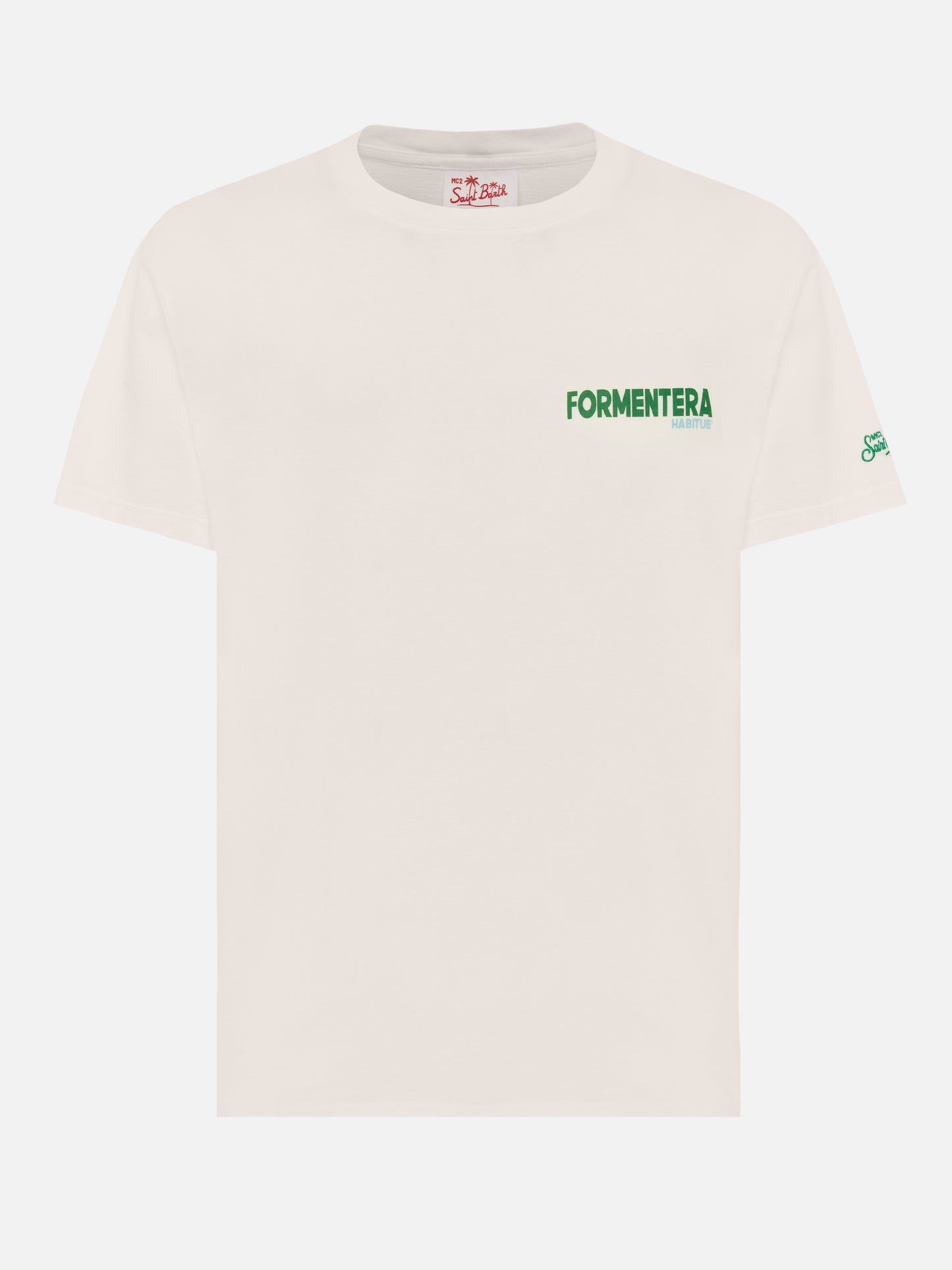 Organic cotton T-shirt with Formentera postcard print