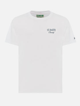Baumwoll-T-Shirt mit St. Barth Tennis-Print
