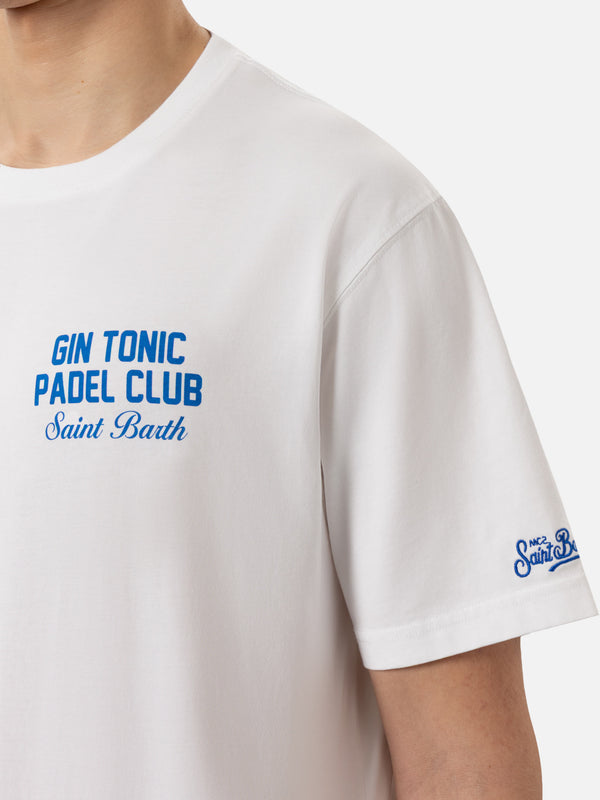 T-shirt Man in cotone con stampa Gin Tonic Padel Club