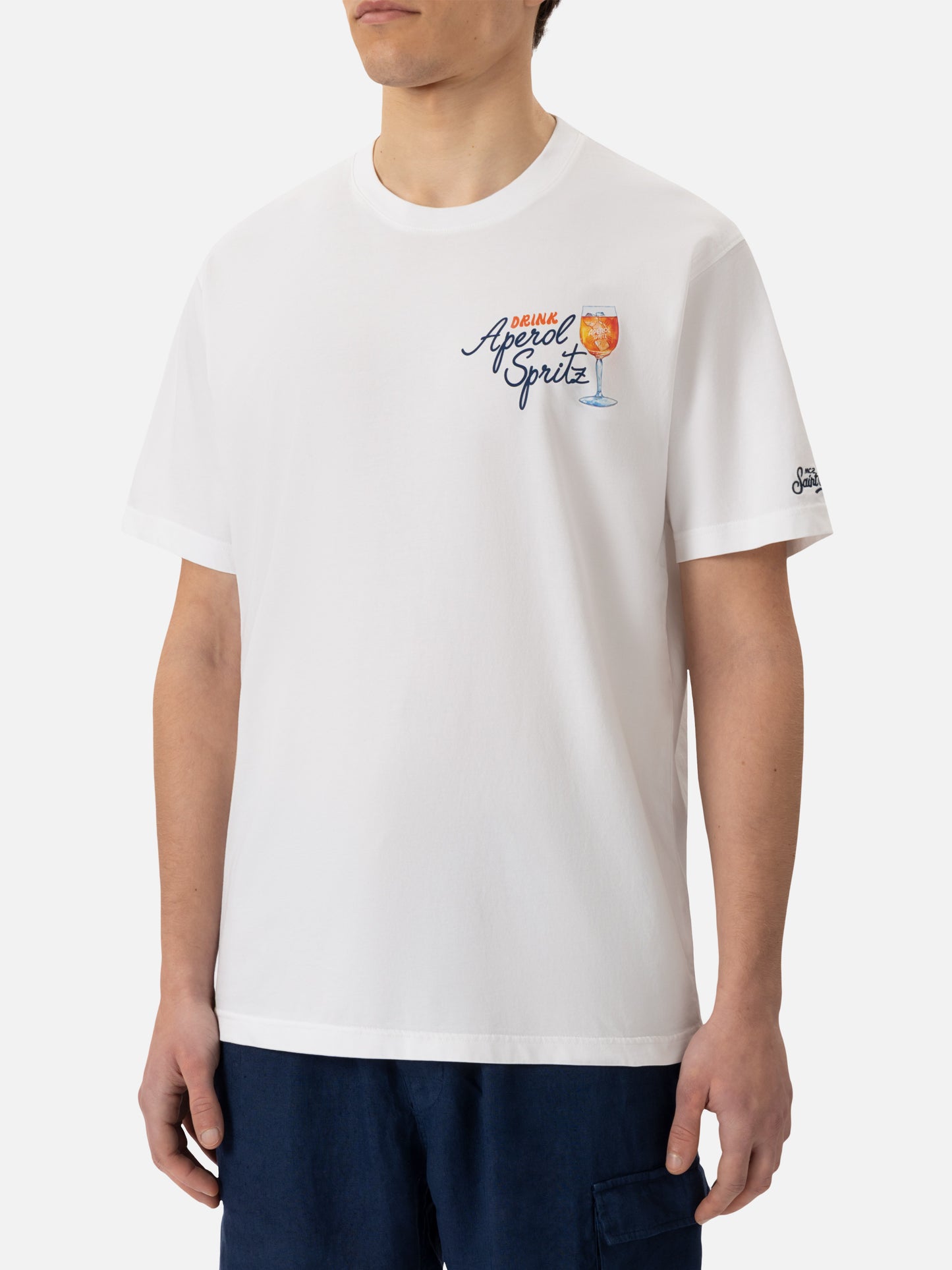 Baumwoll-T-Shirt mit Aperol Spritz-Getränkeaufdruck | APEROL SPECIAL EDITION