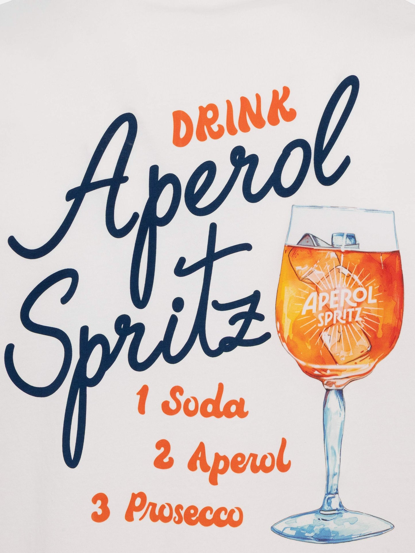 Baumwoll-T-Shirt mit Aperol Spritz-Getränkeaufdruck | APEROL SPECIAL EDITION