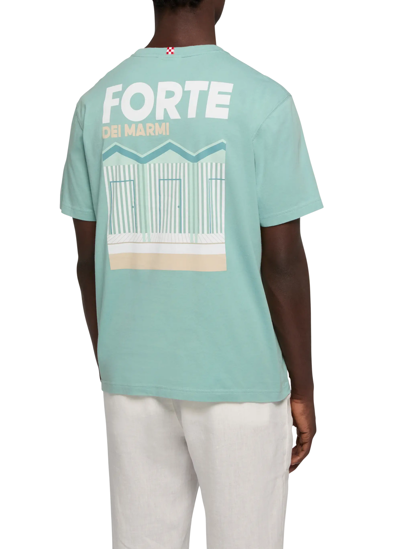 Baumwoll-T-Shirt mit Forte-Postkartendruck