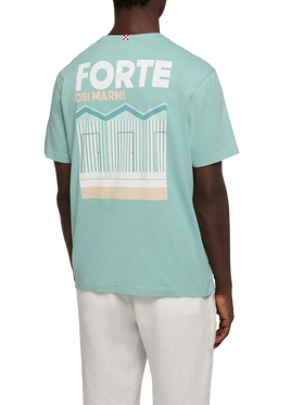 Baumwoll-T-Shirt mit Forte-Postkartendruck